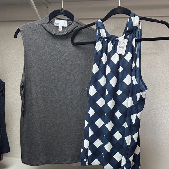 J. Crew Gray and Blue Women's Tops - Picture 1 of 3